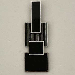 Vintage Pendant Silver and Black